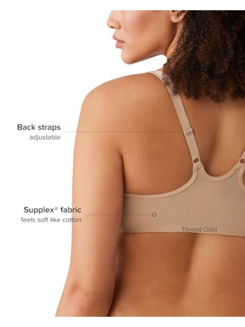 Wacoal Body Unlined Front Close Underwire Racerback Bra 65124 - Picture 4 of 6